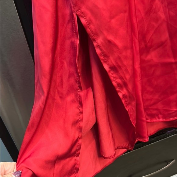 Nicole by Nicole Miller Red Spaghetti Strap‎ Slip Midi Dress - Picture 7 of 8